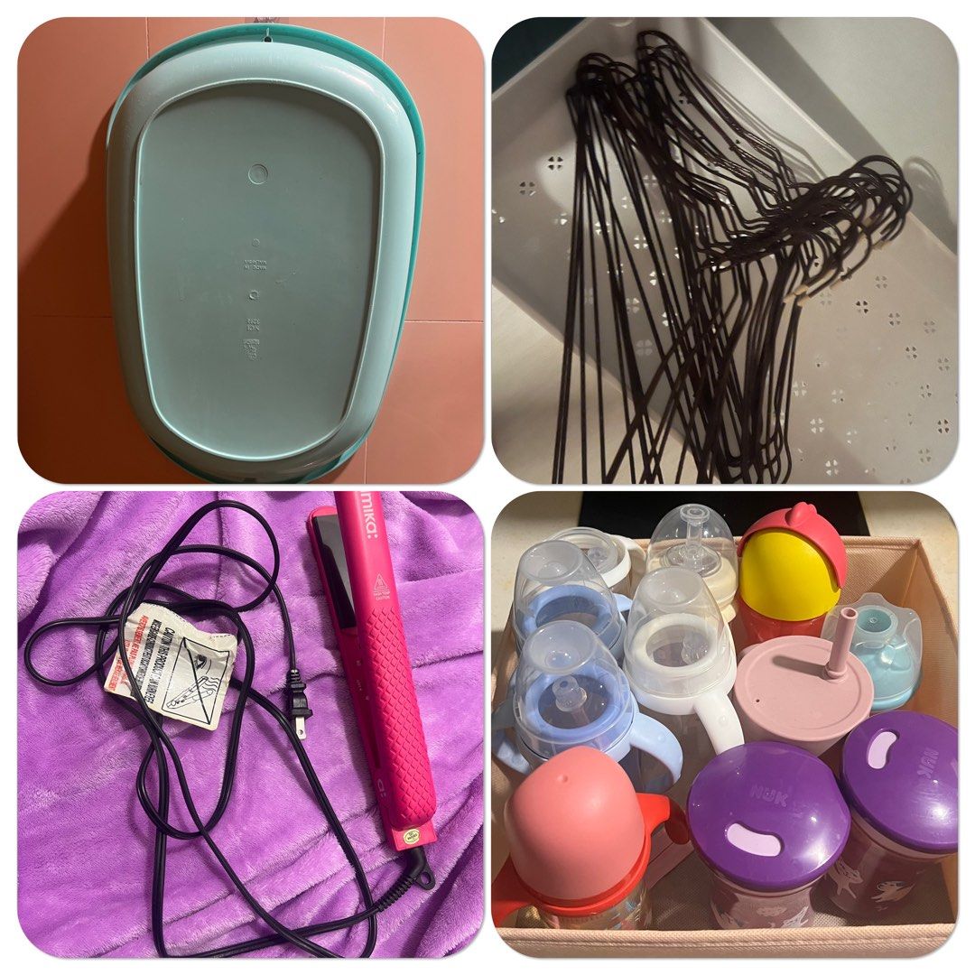 FREE!!!! Baby bottles clothes hangers hair straightener basin bundle ...