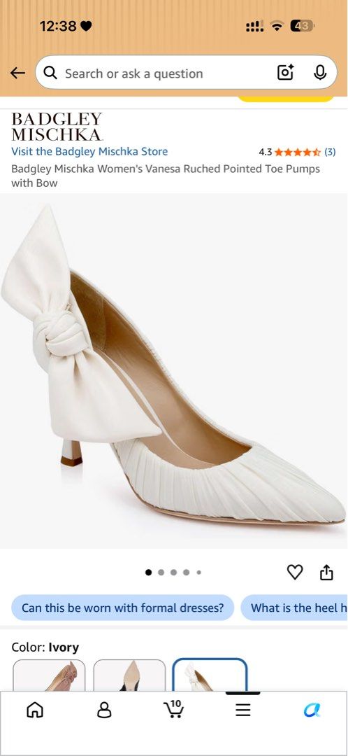 Badgley Mischka Wedding Shoes (Category: Heels) located in Bacolod City. Submitted by ellatia00 (Listing ID 1470187163, Image 3). Description: Hi!!! Selling my wedding shoes. I just used this on my wedding day on October 2, 2026. Brand: Badgley Mischka Size: 8 Inclusion: box(slightly damaged) and dust bag (please see photos) Bought in Amazon Original price is $225.00 and went on sale for $193.00 Selling price: P9,000.00.
