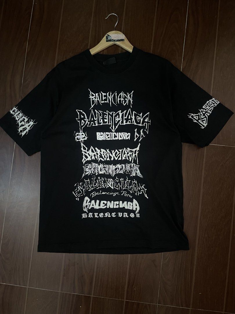 BALENCIAGA DIY METAL (Category: Formal Shirts) located in Manila. Submitted by rukasuu (Listing ID 1470166114, Image 1). Description: 23X29 - ISSUE MINOR HAIRLINES FOR SAFETY SINCE MADAMING PRINT AND REPAIRED PIN HOLE - LARGE AND XL PASOK .