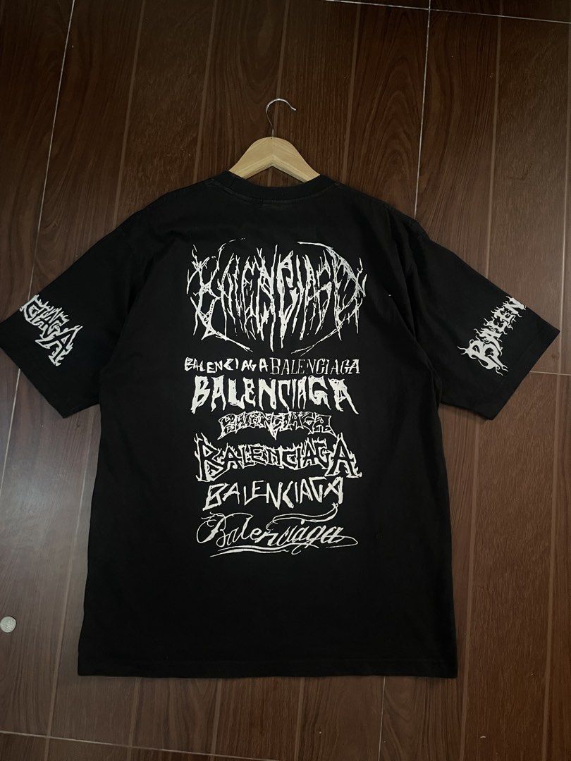 BALENCIAGA DIY METAL (Category: Formal Shirts) located in Manila. Submitted by rukasuu (Listing ID 1470166114, Image 2). Description: 23X29 - ISSUE MINOR HAIRLINES FOR SAFETY SINCE MADAMING PRINT AND REPAIRED PIN HOLE - LARGE AND XL PASOK .