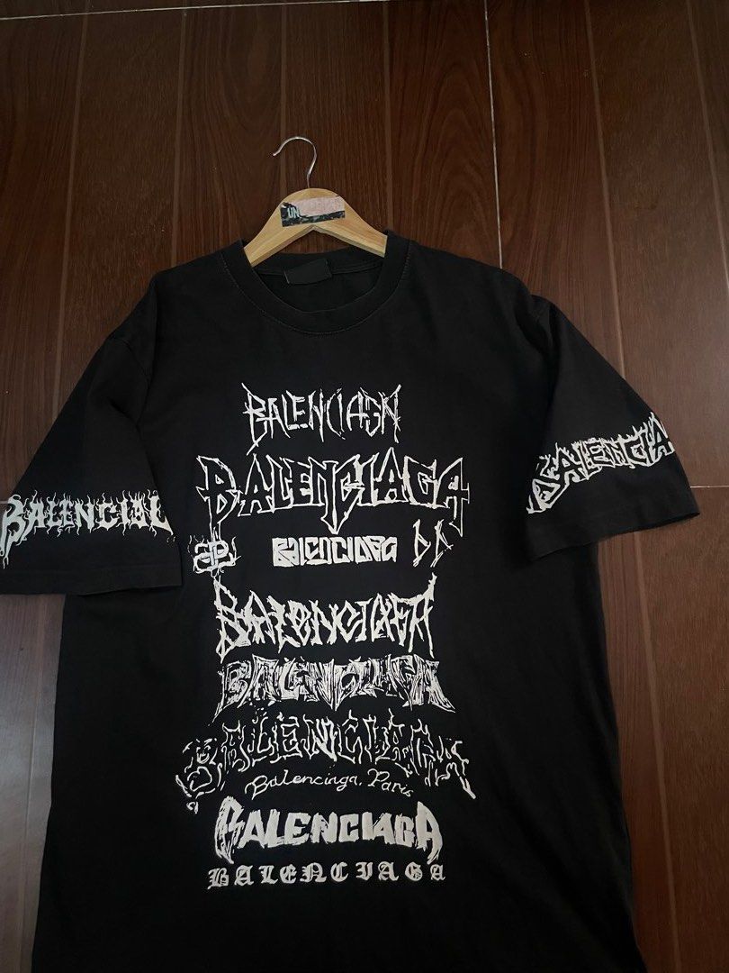 BALENCIAGA DIY METAL (Category: Formal Shirts) located in Manila. Submitted by rukasuu (Listing ID 1470166114, Image 3). Description: 23X29 - ISSUE MINOR HAIRLINES FOR SAFETY SINCE MADAMING PRINT AND REPAIRED PIN HOLE - LARGE AND XL PASOK .