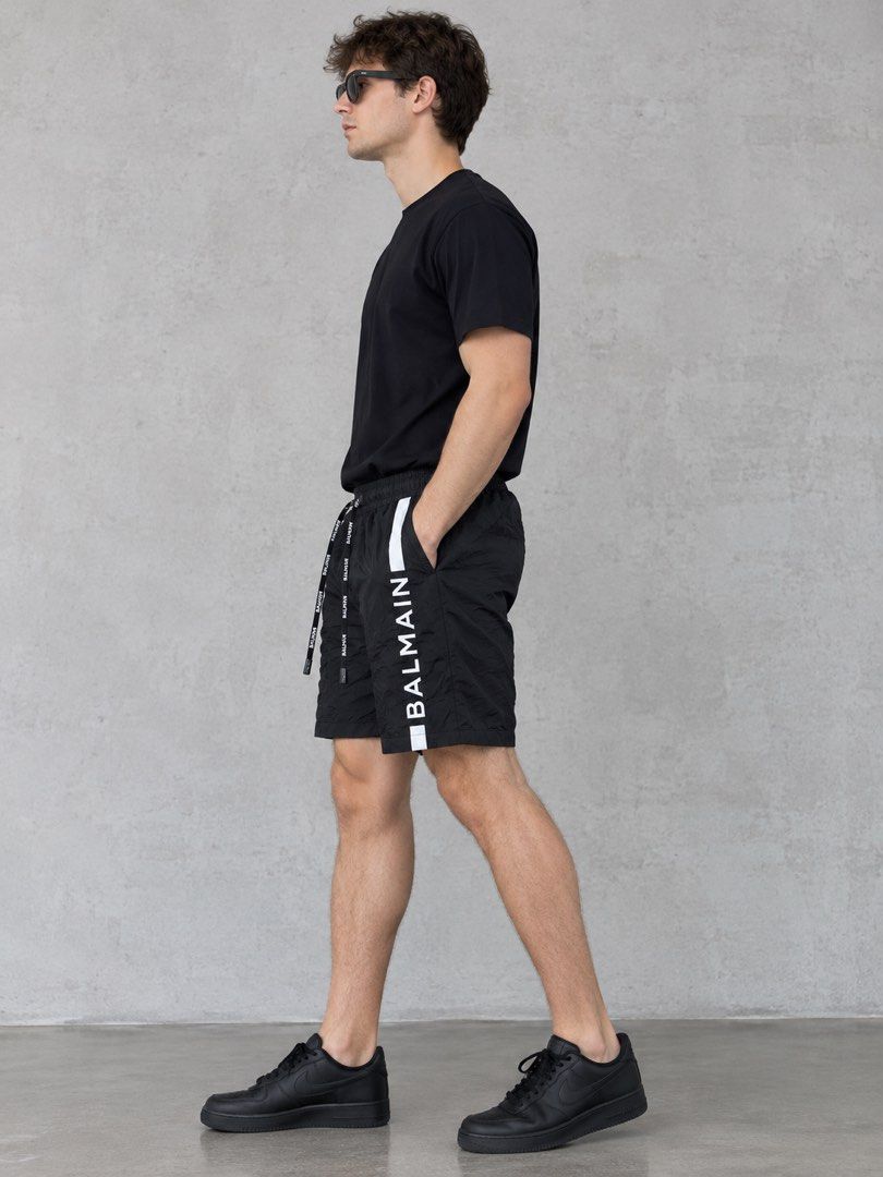 Balmain nylon short (Category: Shorts) located in General Trias. Submitted by luxfinds2019 (Listing ID 1470258529, Image 1). Description: Balmaiń short! 1300 shipped only Size 36-38 Xxl on tag 19 length No issue Pm.
