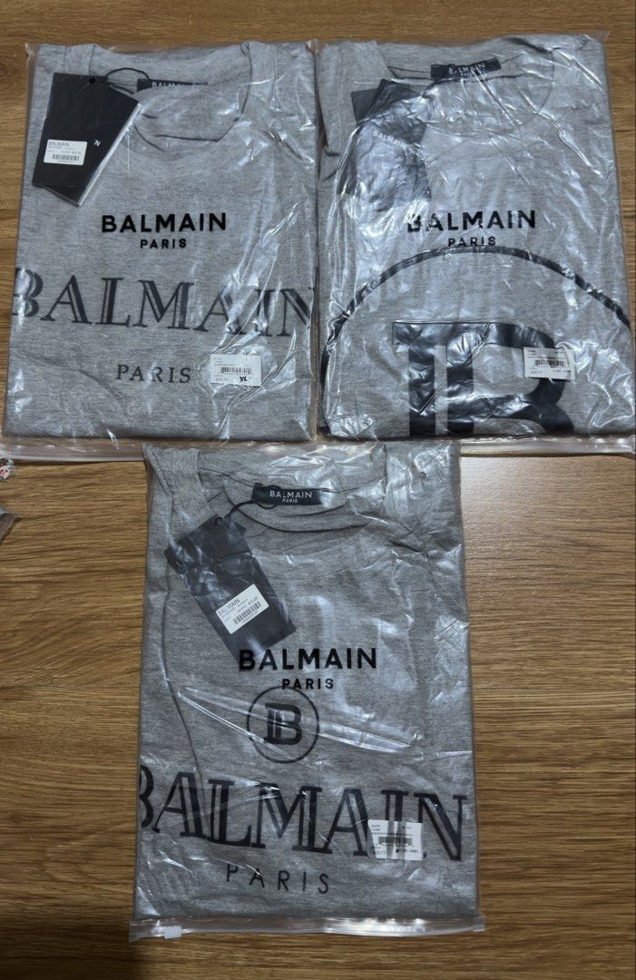 Balmain T-Shirt (Category: Shirts) located in Angat. Submitted by shopmyclosetbykris (Listing ID 1470314546, Image 2). Description: Balmain Men's OG quality shirts! Same tags ect. Highest quality fabric (stretchy) Limited pcs only! No more restock! With sizes, not free size Price: 880 each only Location: Baliwag Bulacan .
