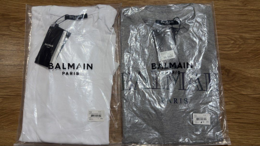 Balmain T-Shirt (Category: Shirts) located in Angat. Submitted by shopmyclosetbykris (Listing ID 1470314546, Image 3). Description: Balmain Men's OG quality shirts! Same tags ect. Highest quality fabric (stretchy) Limited pcs only! No more restock! With sizes, not free size Price: 880 each only Location: Baliwag Bulacan .