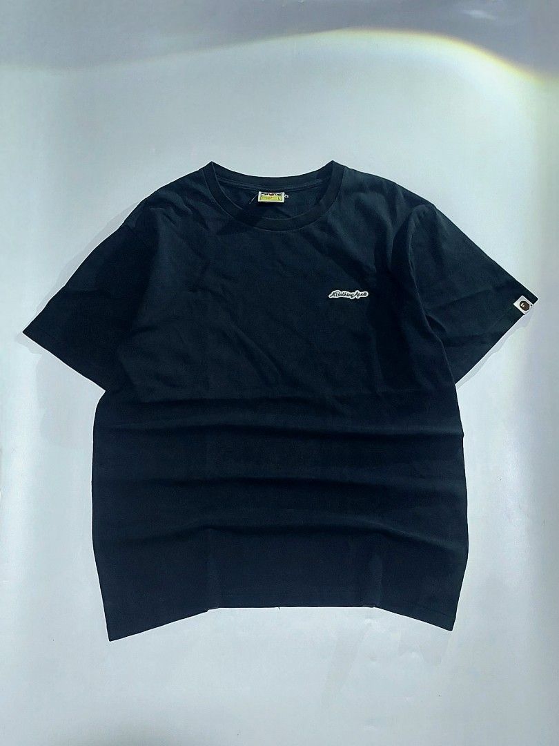 BAPE CURSIVE LOGO (Category: Tshirts & Polo Shirts ) located in Tuguegarao City. Submitted by underground_hustl3 (Listing ID 1470344555, Image 1). Description: LENGTH -27 WIDTH -21 L-ON TAG 𝗔𝗨𝗧𝗛𝗘𝗡𝗧𝗜𝗖𝗜𝗧𝗬 𝗚𝗨𝗔𝗥𝗔𝗡𝗧𝗘𝗘𝗗💎 COLOR RATE8 /10✅️ EXCELLENT CONDITION💯 UNLI VOUCH/VC ISSUE:Fade para safe DM TO CLAIM📥 📍TUGUEGARAO CITY LUZON.