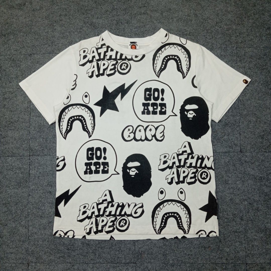 BAPE Kids Graffiti Pattern Tee (Category: Babies & Kids Fashion) located in Taguig. Submitted by sito. (Listing ID 1470327114, Image 1). Description: For sale! 📣 BAPE Kids Graffiti Pattern Tee Specs and measurements: • Length 23 inches • Width 18 inches Condition Details: • Excellent Condition • No issue • Color rate: 10/10 • Overall Condition: 10/10 Price: ~ ₱556 Transaction Details: Location: Upper Bicutan, Taguig City, Metro Manila, 1633 Paym