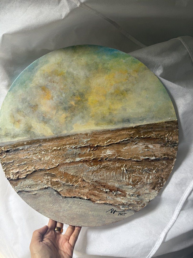 Beach 3D Circle Painting Artwork (Category: Art & Prints) located in San Jose del Monte. Submitted by agoraartmarket (Listing ID 1470163958, Image 3). Description: Impasto and acrylic.