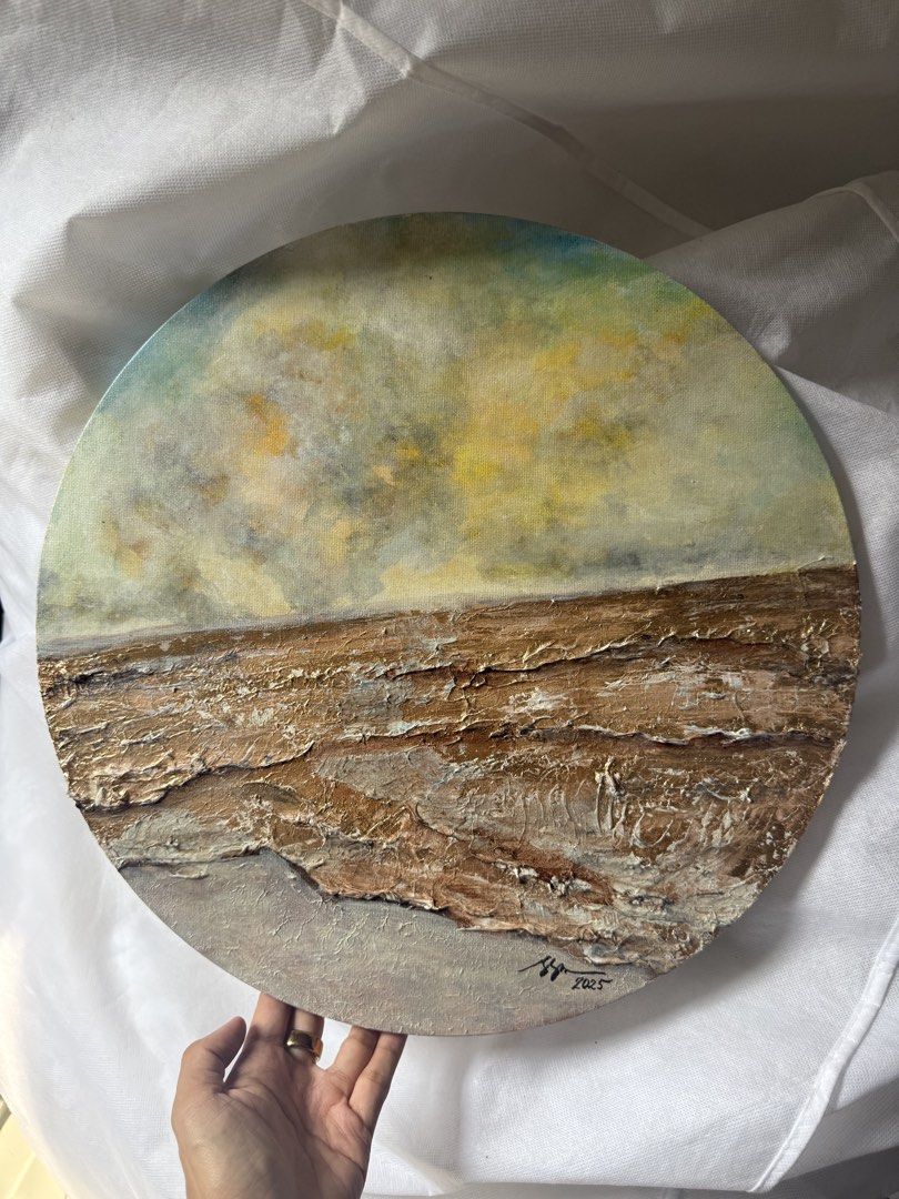Beach 3D Circle Painting Artwork (Category: Art & Prints) located in San Jose del Monte. Submitted by agoraartmarket (Listing ID 1470163958, Image 2). Description: Impasto and acrylic.