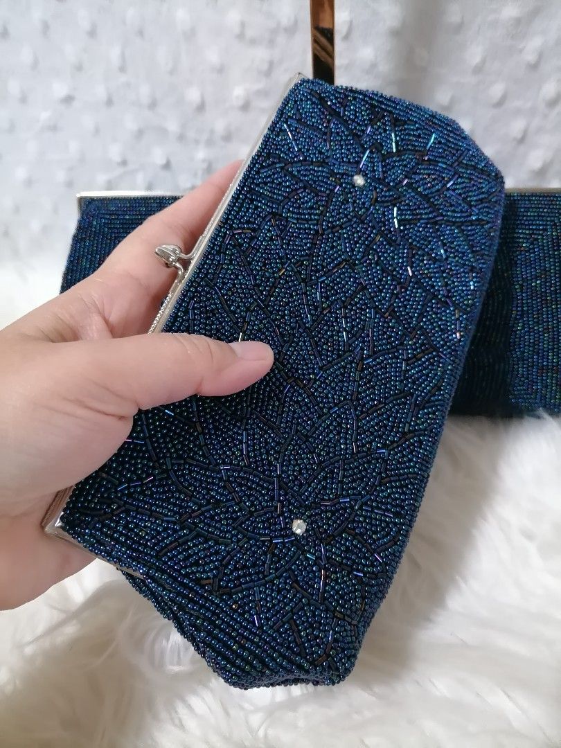 Beaded Dark Blue Cluth Bundle (Category: Clutches) located in Butuan. Submitted by az-branded.items (Listing ID 1470314215, Image 2). Description: Price for 2pcs. Like new condition Authentic Items From Japan.