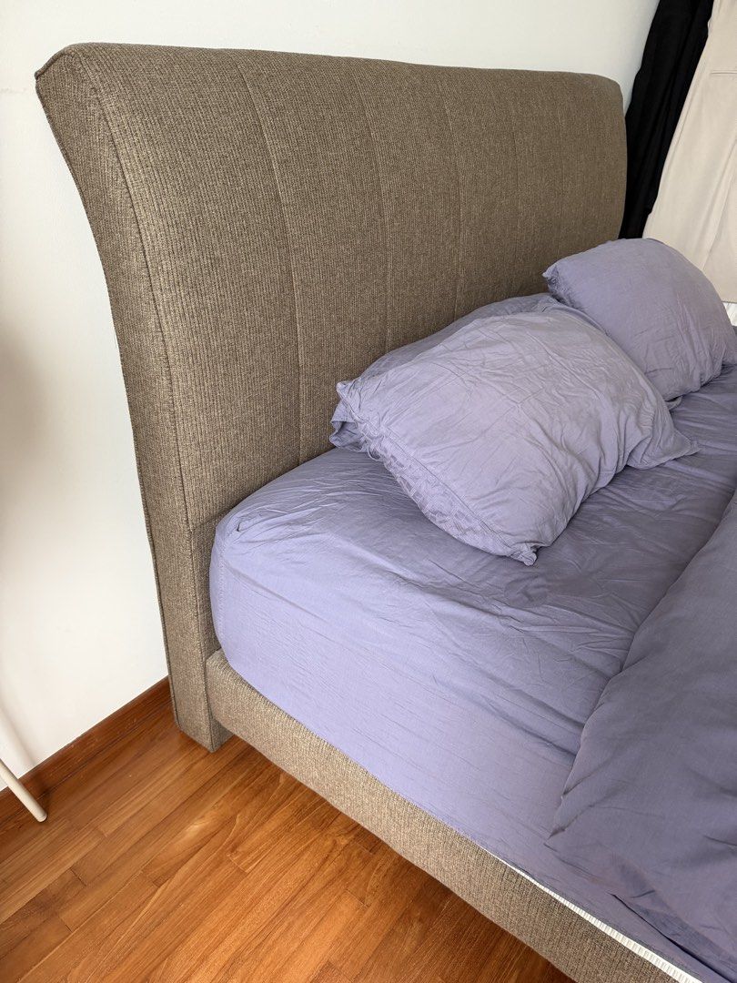 Bed frame (Category: Bed Frames & Mattresses) located in Singapore. Submitted by theaglaia (Listing ID 1470170526, Image 2). Description: Still good as new Please arrange your own mover from dakota .
