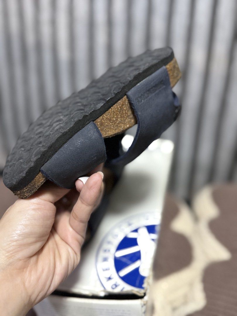 Birkenstock Kids Sandals Blue (Category: Babies & Kids Fashion) located in Manila. Submitted by eyprilalba81287 (Listing ID 1470174420, Image 3). Description: - Brand: Birkenstock - Color: Blue - Size: Kids - Features: Two adjustable top straps and a heel strap for a secure fit - Comfort: Classic supportive cork footbed and textured rubber outsole - Condition/Inclusions: Great for everyday wear and outdoor activities, comes with original shoe box