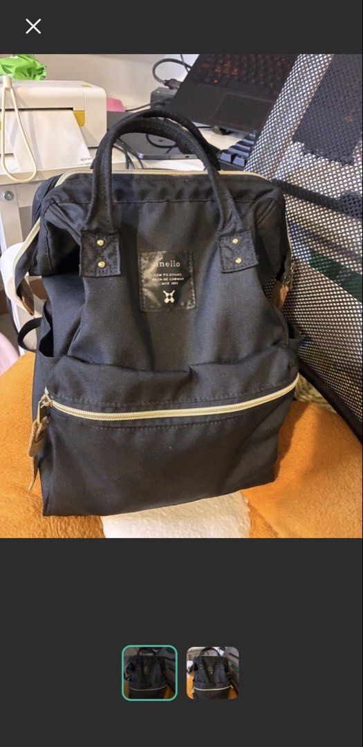 black anello backpack (Category: Backpacks) located in Manila. Submitted by resell.inq (Listing ID 1470316603, Image 1). Description: bought from carousell reselling since ginamit lang sa clinical duty for a month.