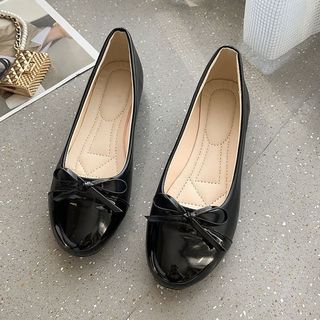 Panini Vincci Black Square Toe Flats Size 6, Women's Fashion, Footwear ...