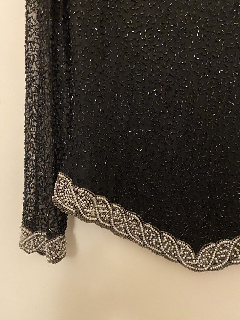 Black Fully-beaded Top (Category: Longsleeves) located in Makati City. Submitted by bottega_boi (Listing ID 1470270848, Image 2). Description: Super nice!!!.