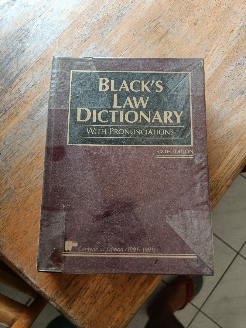 BLACKS LAW DICTIONARY WITH PRONOUNCIATIONS - 6TH EDITION (Category: Textbooks) located in Taytay. Submitted by fromdoolig (Listing ID 1470199817, Image 1). Description: law book.