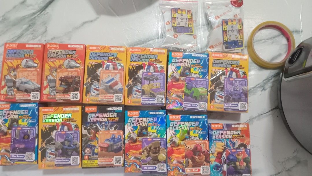 Blokees Transformers (Category: Designer & Blind Box Toys) located in San Juan City. Submitted by nateg0320186316 (Listing ID 1470201077, Image 1). Description: 125 each in box 350 each in plastic ( Sunstreaker and shockwave) Loc : Greenhills, San Juan.