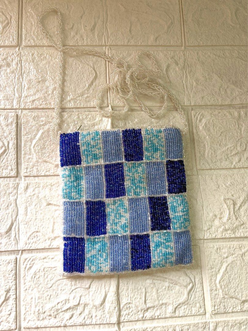 Blue beaded sling bag (Category: Cross-body Bags) located in Manila. Submitted by thekidshop (Listing ID 1470277876, Image 1). Description: .