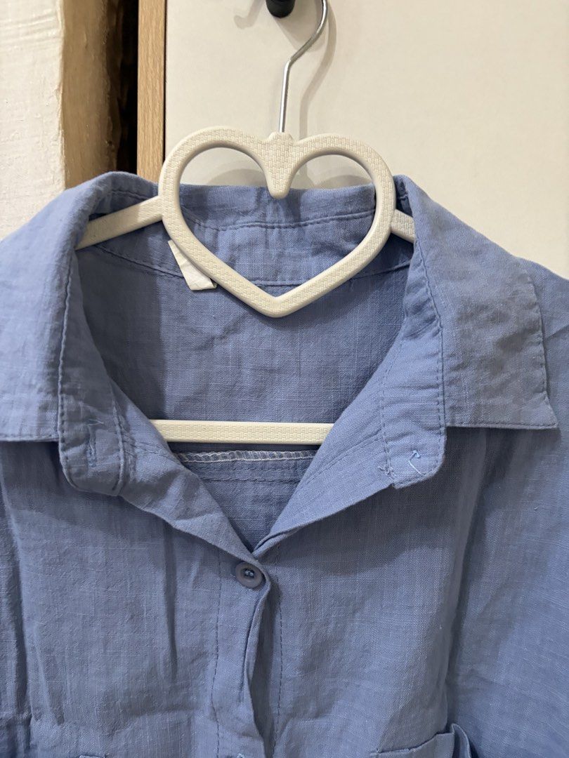 Blue polo crop top (Category: Blouses) located in Pateros City. Submitted by downsizin (Listing ID 1470169525, Image 2). Description: .