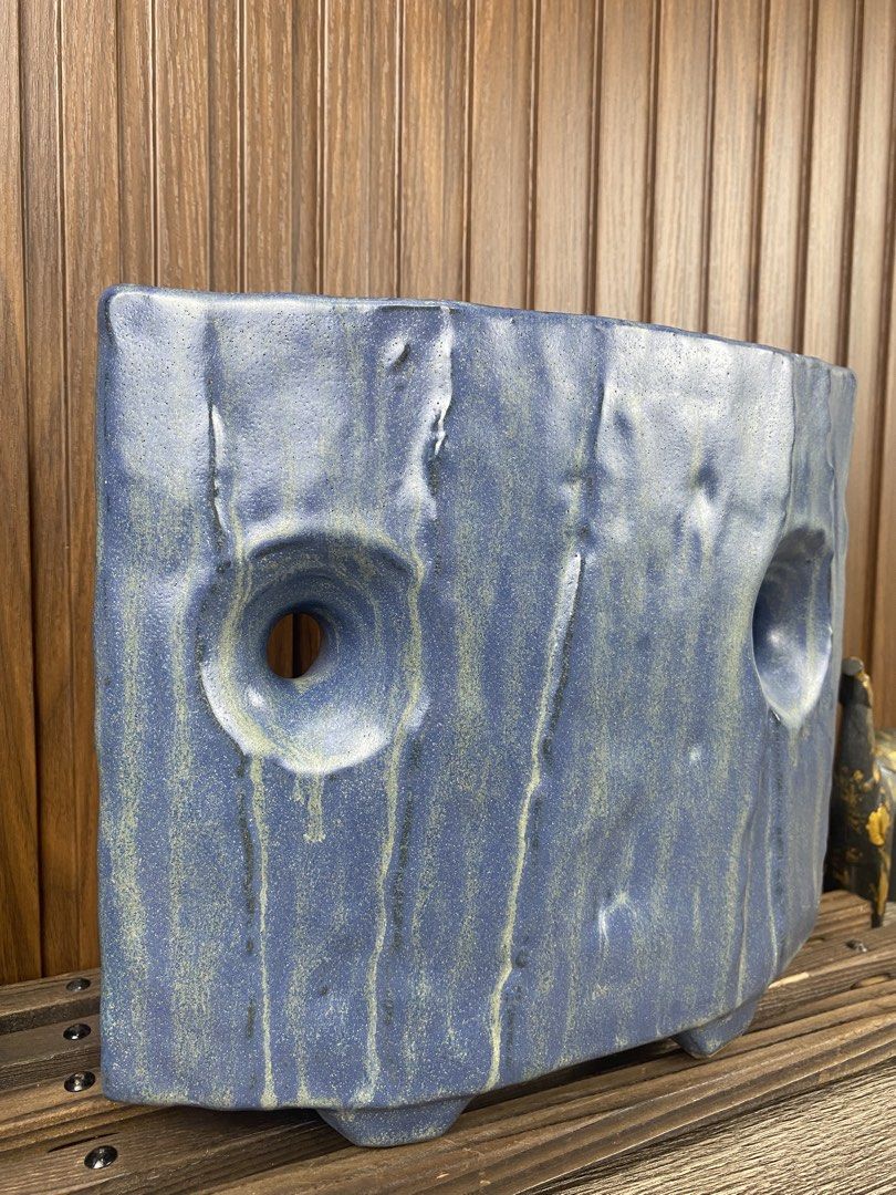 Blue Slab Vase (Category: Vases & Decorative Bowls) located in Pasay City. Submitted by thepickypicker (Listing ID 1470177638, Image 2). Description: Blue Slab P1,150 Size: 8 3/8 tall, 9 5/8 wide *small chip at the foot.