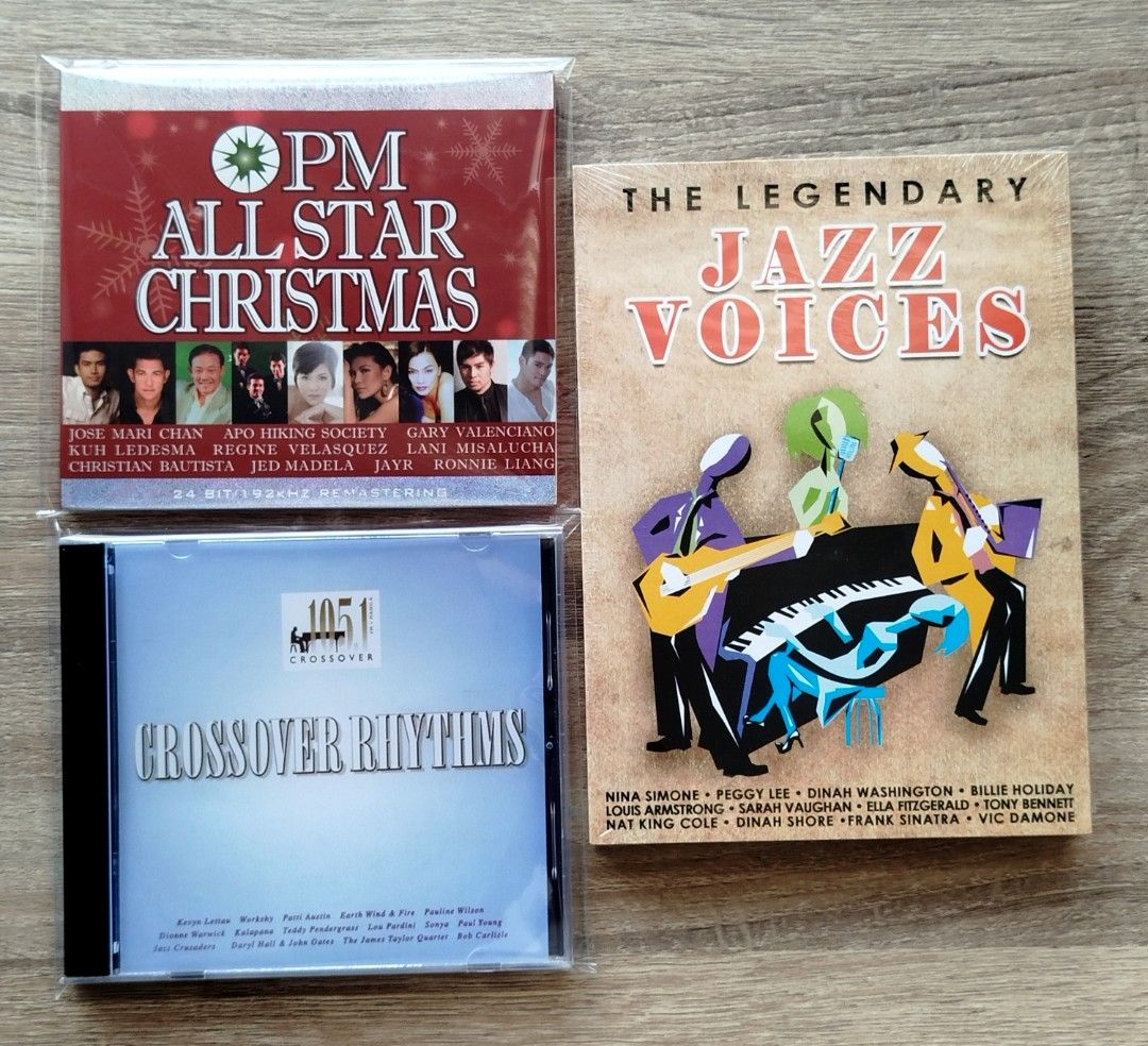 B-new CD Jazz/ OPM Christmas all-star (Category: CDs & DVDs) located in Antipolo. Submitted by swiftbird_acaae2 (Listing ID 1470217614, Image 1). Description: Brand New Original artists 💿Php750 each - The legendary Jazz Voices/ 4 cd book set: Php750 - OPM all-star Christmas/ audiophile remaster 24 bit - Crossover Rhythms 105.9.