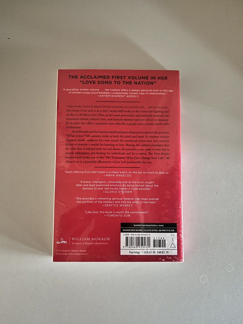 Bnew Sealed All About Love by Bell Hooks (Category: Storybooks) located in Koronadal. Submitted by srkive (Listing ID 1470234164, Image 2). Description: .