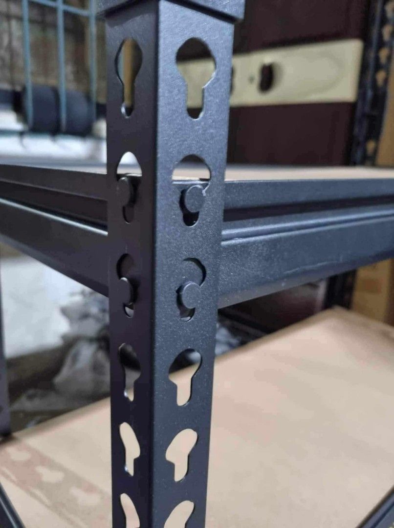 Boltless Metal Storage Rack 4-Tier Shelving Unit (Category: Shelves, Cabinets & Racks) located in Liloan. Submitted by oddflower_c197c6 (Listing ID 1470179160, Image 3). Description: LIGHT WEIGHT BOLTLESS RACK❗️ DIMENSIONS: 30X90X150CM (5LAYER) Rs 1,499 30X90X150CM (4LAYER) Rs 1299 30X70X150CM (5LAYER) Rs 1,350 30x70x150CM (4LAYER) Rs 1,250 Available colors: WHITE BLACK.