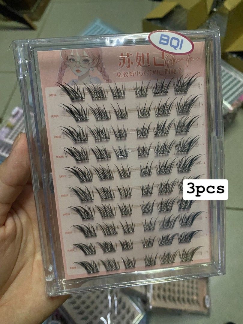 BQI Glue-Free False Eyelashes Cluster Individual Lashes (Category: Makeup) located in Manila. Submitted by rlndhenise (Listing ID 1470228107, Image 2). Description: CLUSTER LASHES WITH TWEEZERS ‼️‼️ 75 EACH RETAIL 70 each min 10 (yes choosing) 65 each min 10 (assorted/NO CHOOSING) 60 each min 20 (yes choosing) 55 each min 20 (assorted/NO CHOOSING) Every day ship via JNT/LALAMOVE Location: Pinagbuhatan Pasig City | Muzon Taytay Rizal.