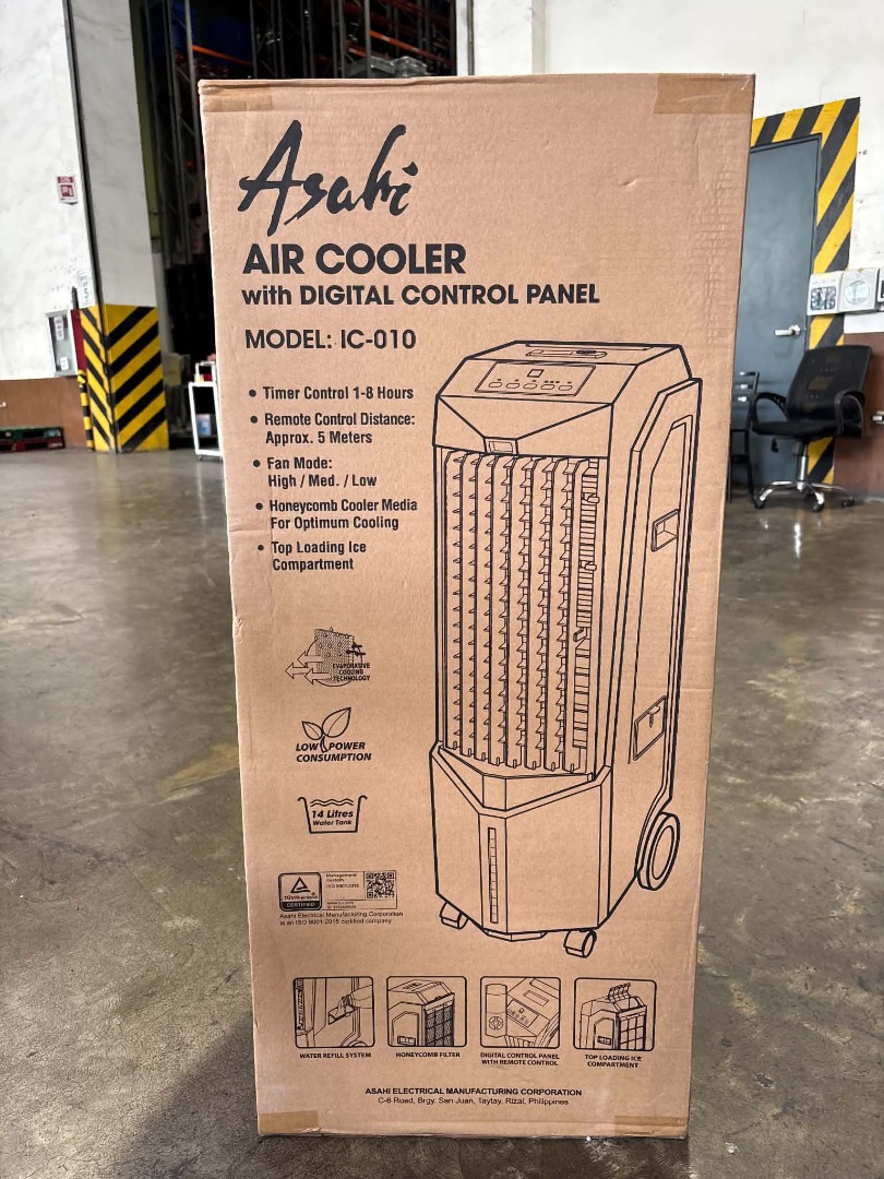 BRAND NEW/UNOPENED ASAHI AIR COOLER WITH DIGITAL CONTROL PANEL, TV ...