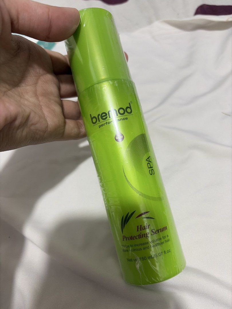 Bremod Performance Spa Hair Protecting Serum 150ml (Category: Hair) located in Valenzuela. Submitted by cheaper_finds (Listing ID 1470152591, Image 1). Description: - Authentic Bremod Performance Spa Hair Protecting Serum - Volume: 150ml (Green Bottle) - Condition: Brand new, sealed in original plastic wrapper - Benefits: Increases hair volume, adds luster, and promotes healthier hair - Expiry Date: March 3, 2029.