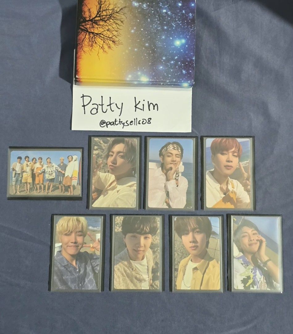 BTS Butter Peach version Complete photocard set (Category: K-Wave Merchandise) located in Manila. Submitted by pattysells08 (Listing ID 1470261286, Image 1). Description: - Onhand - Complete set: All 7 individual member photocards (RM, Jin, Suga, J-Hope, Jimin, V, Jungkook) plus the group card - Perfect for ARMYs and K-pop collectors - From my personal collection.