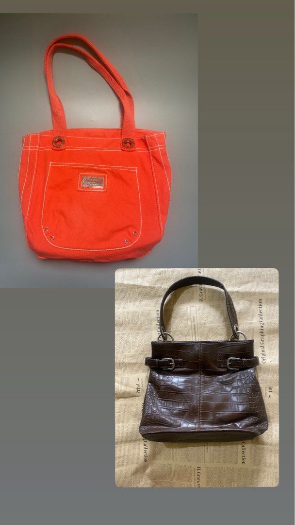 Bundle Bags ( FREE SHIPPING ) (Category: Shoulder Bags) located in Davao. Submitted by kuromisplace (Listing ID 1470275844, Image 3). Description: Bundle 1 - Aeropostale Tote ( large ) & Tommy Hilfiger shoulder Bag - Php650 Bundle 2 - Ergo ( no brand) & Vera Wang Satchel ( bag charm included) Php600 Bundle 3 - Diblanc hobo & GG 2way Php 550 📌Please manage your expectation, this is preloved so do not expect a brand new condition and it is priced 