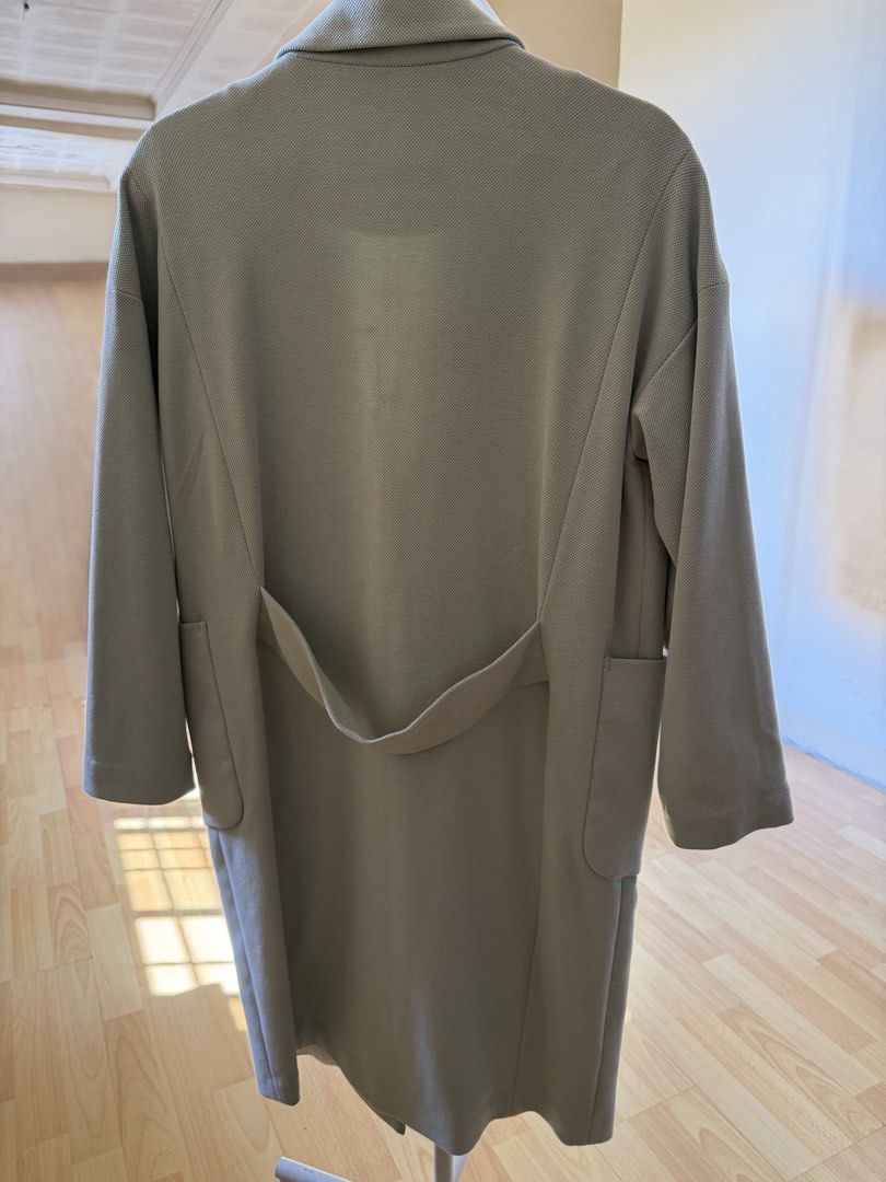 BUNDLE OF 3 Korean Coats (Category: Coats, Jackets and Outerwear) located in San Fernando. Submitted by lovepreloved13 (Listing ID 1470213517, Image 3). Description: BUNDLE OF 3 KOREAN COATS It’s like paying for the light blue coat only Item 1: La Chapelle Light Blue Coat (Size 155/80A) with single-button closure, notched lapels, large front pockets, back belt detail, and vertical dash inner lining Item 2: IY Grace Light Khaki Coat - Double breas