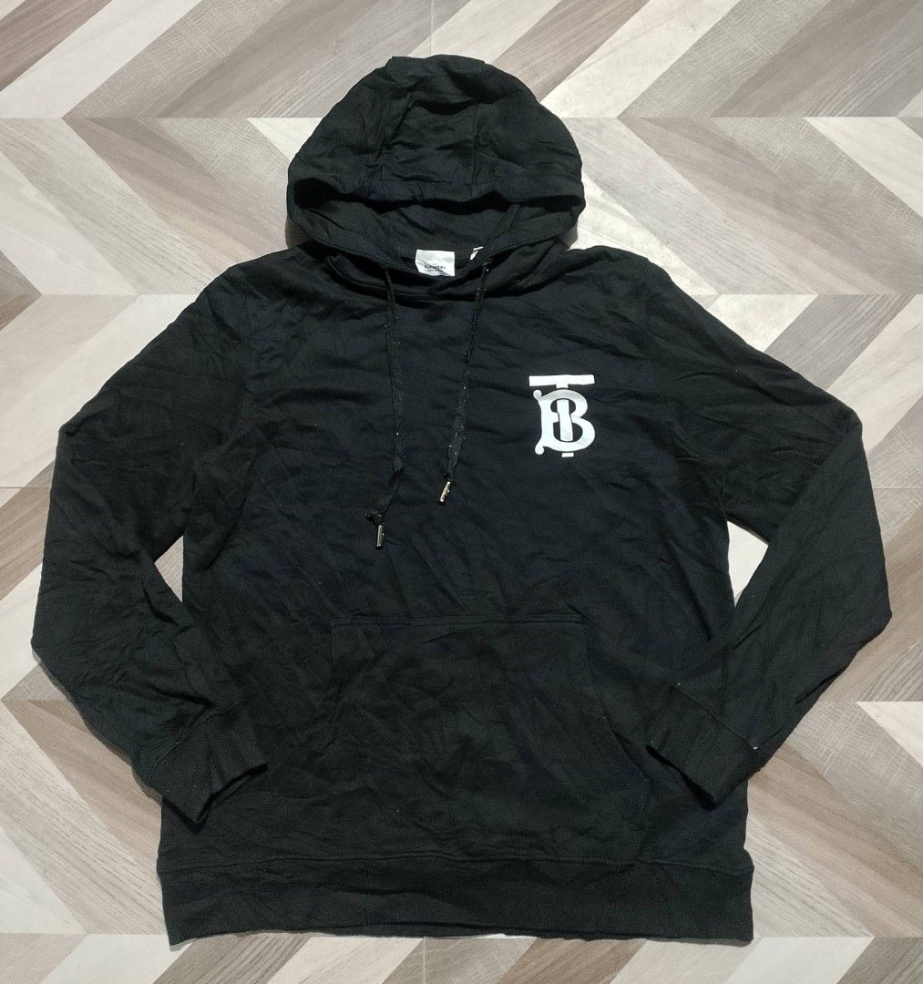Burberry Black TB Monogram Hoodie (Category: Hoodies) located in Davao. Submitted by thrifttayo (Listing ID 1470290002, Image 1). Description: Medium on tag 21*27.5 No Issue Excellent-New Condition .
