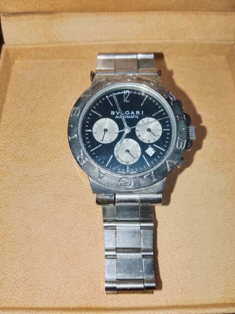 Bvlgari Automatic Working Watch (Category: Luxury Watches) located in Santo Tomas. Submitted by retrotastic (Listing ID 1470145528, Image 2). Description: automatic, working. item posted is Japan Surplus so please manage expectations, as is, not brandnew. may have minor flaws or scratches. photos provided so I can check the items on your convenience..