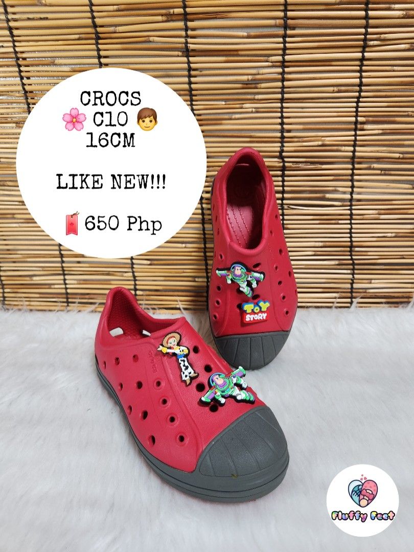 C10- Preloved Original Crocs for kids (Category: Babies & Kids Fashion) located in Navotas City. Submitted by FluffyFeet (Listing ID 1470247973, Image 1). Description: NEW ARRIVAL❗️ This is a PRELOVED ORIGINAL CROCS FOR KIDS‼️ Please managed your expectations ❤️ 📌 Strictly MINE NOW, PAY NOW ONLY❗️ (Unless suki na po na maayos kausap at iwas cancellation) 📌 You may ask for other photos before placing order/s STRICTLY NO RETURN, NO EXCHANGE UNLES