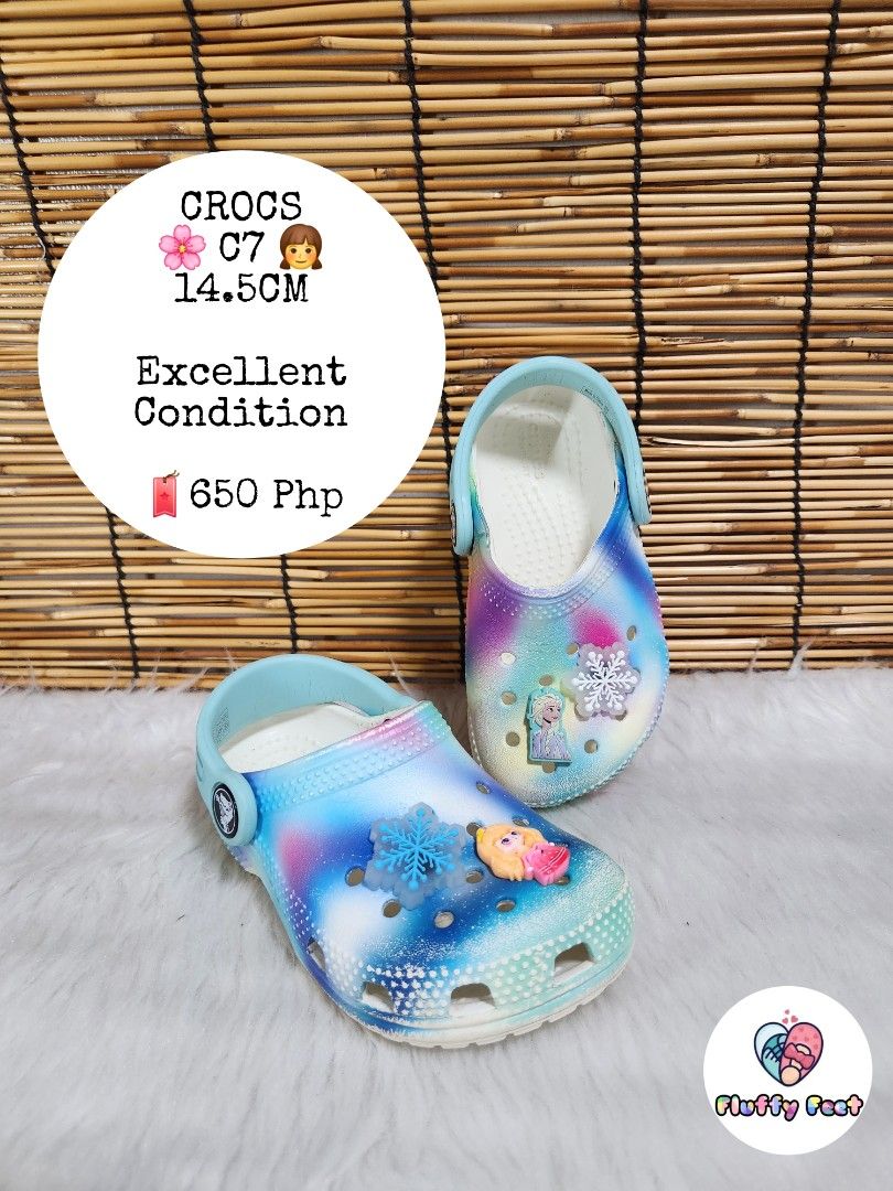 C7- Preloved Original Crocs for kids (Category: Babies & Kids Fashion) located in Navotas City. Submitted by FluffyFeet (Listing ID 1470272361, Image 1). Description: NEW ARRIVAL❗️ This is a PRELOVED ORIGINAL CROCS FOR KIDS‼️ Please managed your expectations ❤️ 📌 Strictly MINE NOW, PAY NOW ONLY❗️ (Unless suki na po na maayos kausap at iwas cancellation) 📌 You may ask for other photos before placing order/s STRICTLY NO RETURN, NO EXCHANGE UNLESS