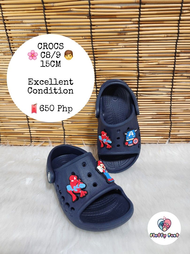 C8/9- Preloved Original Crocs for kids (Category: Babies & Kids Fashion) located in Navotas City. Submitted by FluffyFeet (Listing ID 1470273591, Image 1). Description: NEW ARRIVAL❗️ This is a PRELOVED ORIGINAL CROCS FOR KIDS‼️ Please managed your expectations ❤️ 📌 Strictly MINE NOW, PAY NOW ONLY❗️ (Unless suki na po na maayos kausap at iwas cancellation) 📌 You may ask for other photos before placing order/s STRICTLY NO RETURN, NO EXCHANGE UNLE