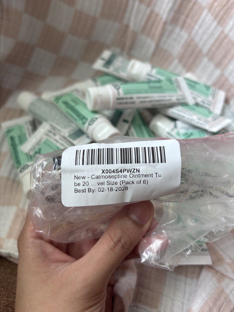 Calmoseptine Ointment 20g Tube (Category: Body Care) located in Quezon City. Submitted by eshymarie (Listing ID 1470168293, Image 3). Description: - Product: Calmoseptine Ointment - Size: 20g per tube - Origin: Made in USA - Expiry Date: February 18, 2028 - Benefits: Protects, soothes, and promotes healing - Ideal for: Family care and daily first aid needs.