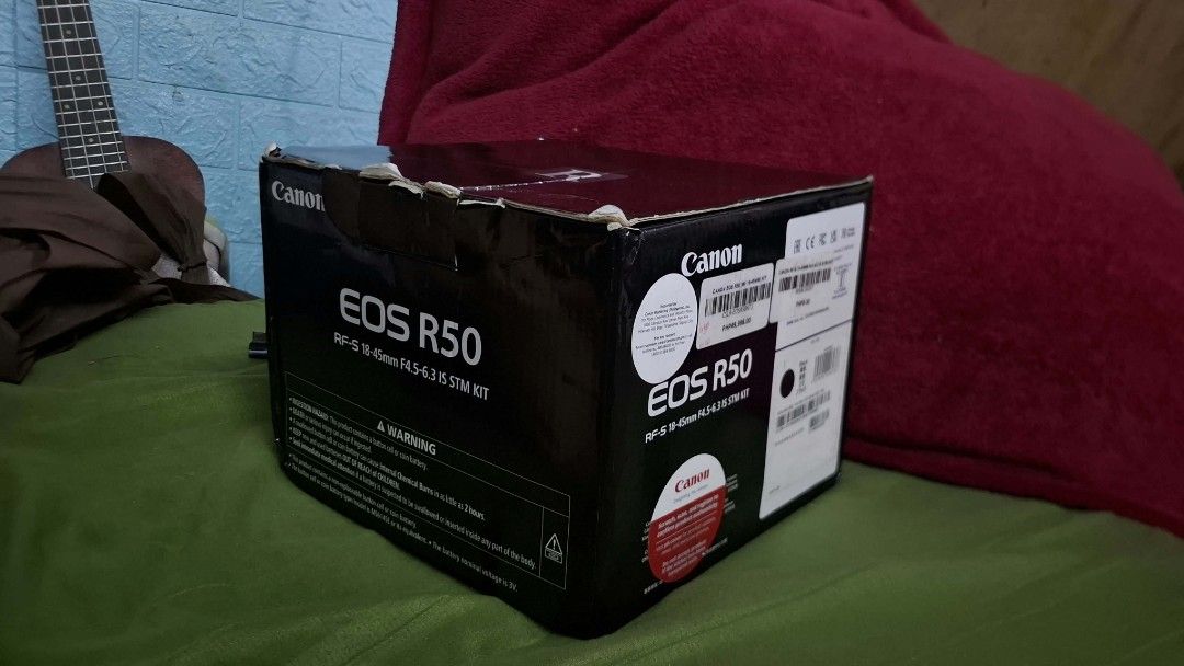Canon eos r50 mirrorless (Category: Cameras) located in Caloocan City. Submitted by cosmicbird.ef959e (Listing ID 1470190161, Image 2). Description: Less than 2k shutter count Ilang beses palang po nagamit at bago pa May screen protector pa po. 1 original battery included. No bag +1.5k extra original battery Di masyadong nagamit at makinis lahat from camera, charger, battery and etc. Rfs: Bibili muna ng motor.