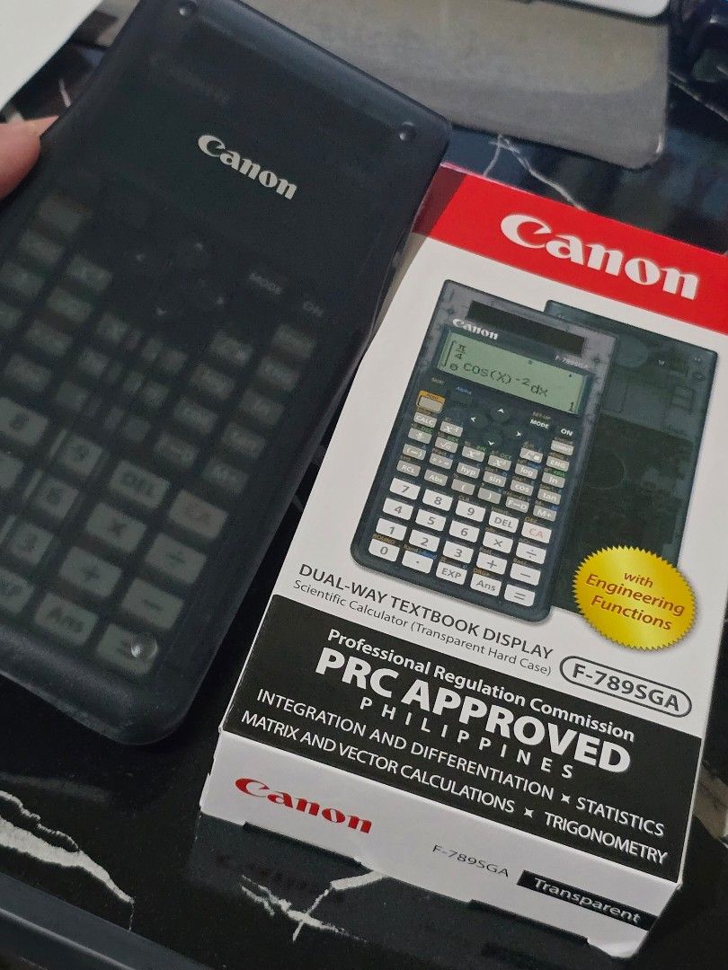 Canon F-789SGA Scientific Calculator with Transparent Case, Hobbies ...