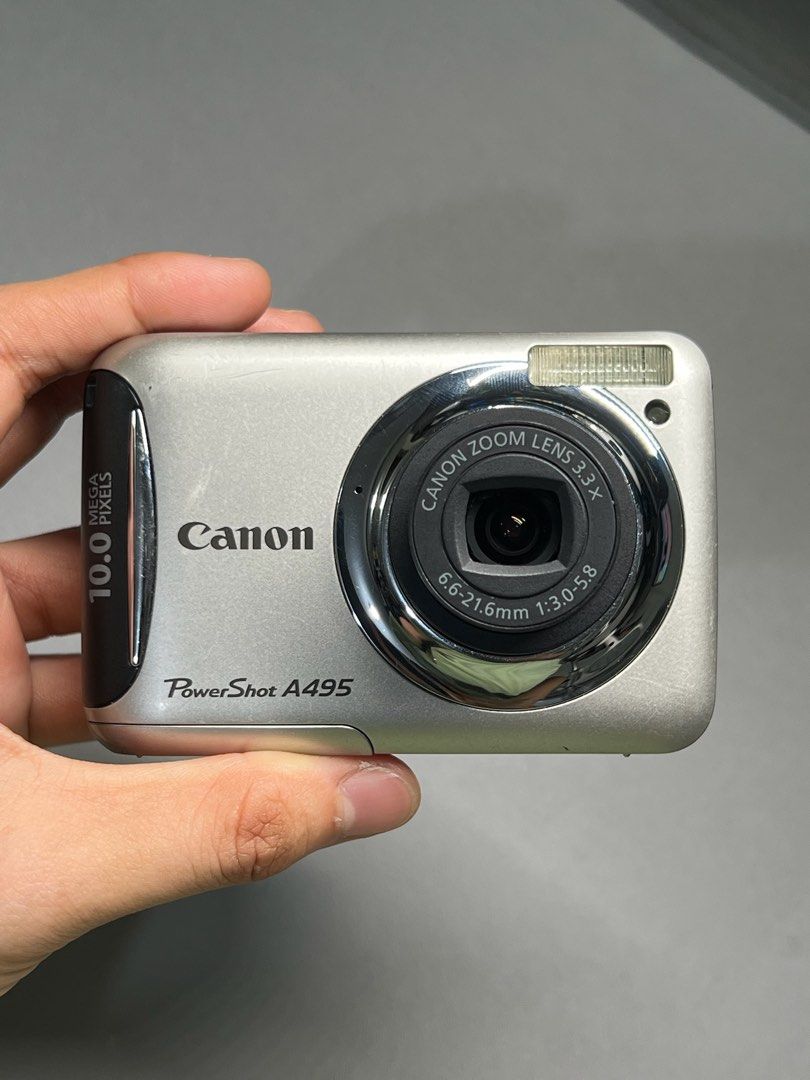 Canon PowerShot A495 10MP Digicam (Category: Cameras) located in Malabon City. Submitted by enricogomez (Listing ID 1470207339, Image 1). Description: Canon PowerShot A495 10MP Digicam • honest issue: all buttons not working (except shutter and power) Inclusions • camera • 2 AA batteries Preferably meetup only for safe transactions. Thanks! 📍Malabon Sports Complex (Oval).