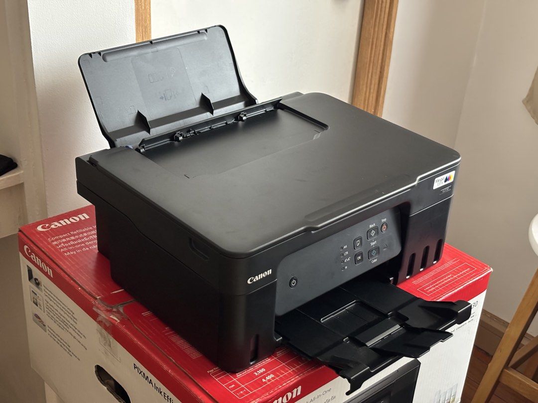 Canon Printer Scanner Copy PIXMA G2730 Ink Efficient with Box (Category: Printers, Scanners & Copiers) located in Pasig City. Submitted by tinymommy_ (Listing ID 1470202481, Image 2). Description: 📍Pasig Greenpark Village •Model: Canon PIXMA G2730 All-in-One Printer (Print, Copy, Scan) •Pristine condition: No issues, trays and scanner glass are clean and fully functional •Original retail box included.