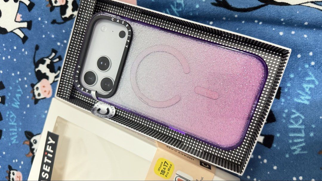 Casetify Glitter Impact Case for iPhone 18 Pro Max (fits 17 Pro Max) (Category: Cases & Sleeves) located in Marikina City. Submitted by biniaj (Listing ID 1470188172, Image 1). Description: below SRP soldout na din sa website yung glitter impact never used qr code still intact.