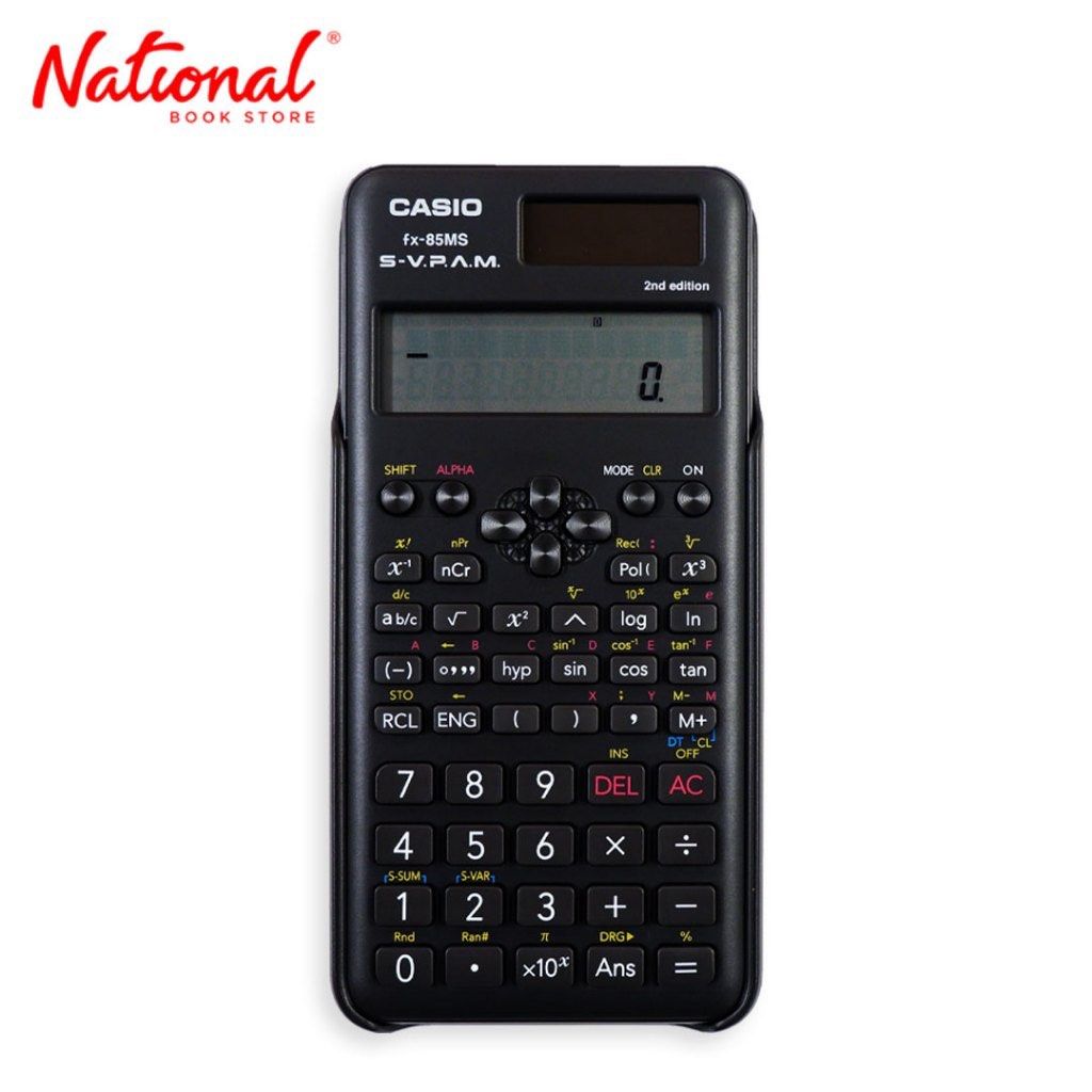 Casio fx-85MS 2nd Edition Scientific Calculator (Category: Office & Business Technology) located in Bauan. Submitted by danadtngn (Listing ID 1470280100, Image 2). Description: - Model: Casio fx-85MS 2nd Edition Scientific Calculator - PRC allowed for board exams! - Condition: Excellent working condition with clean screen and buttons. Opened but never used. - Features: 240 functions, two-line display, and statistical calculations - Power: Dual-po
