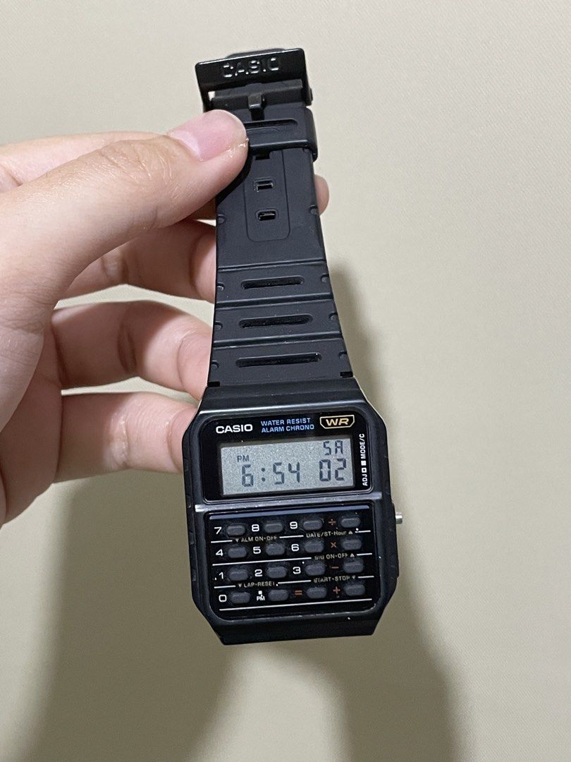 Casio watch with calculator (Category: Men's Watches) located in Batangas. Submitted by sevengarage1111 (Listing ID 1470162966, Image 1). Description: Add sf.