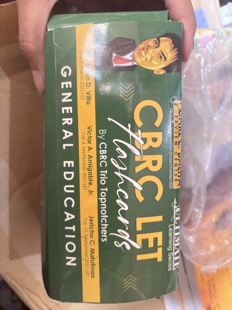 CBRC LET Flashcards (Category: Textbooks) located in Rizal. Submitted by aeskgrm (Listing ID 1470218699, Image 1). Description: punit yung box, but the flashcards are in good condition .