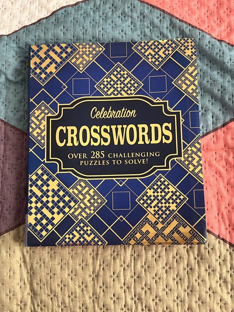 Celebration Crosswords Puzzle Book Igloo Books (Category: Children's Books) located in Quezon City. Submitted by joybautista05 (Listing ID 1470155395, Image 1). Description: - Title: Celebration Crosswords by Igloo Books - Puzzles: Over 285 challenging puzzles with solutions included at the back - Format: Paperback with clear puzzle grids - Design: Elegant blue and gold cover - Perfect for: Coffee breaks, lazy afternoons, or as a gift for puzzle 