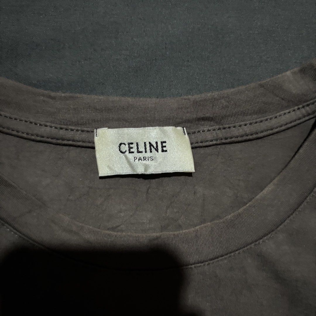 CELINE SHIRT (Category: Shirts) located in Taytay. Submitted by dwinsapparel (Listing ID 1470254975, Image 3). Description: CELINE EMBOSS SCRIPT SHIRT W-21.5 L- 25 EXCELLENT CONDITION NEED WASH COMPLETE TAGS.