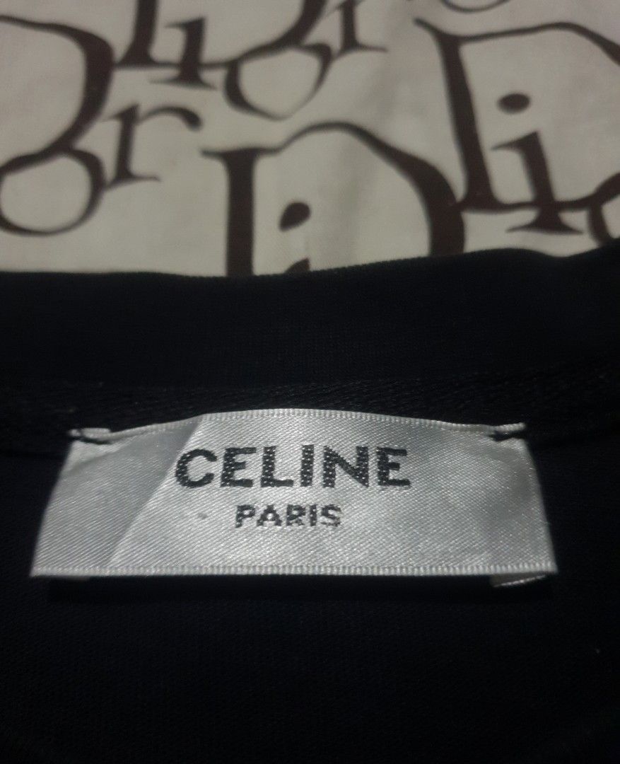 Celine tshirt embroided (Category: Shirts) located in San Fernando. Submitted by retro.district. (Listing ID 1470346751, Image 3). Description: - Celine Paris embroided logo - Size: XL(22x28) - Condition: Excellent - No issue - Color Rate: 9.5/10.