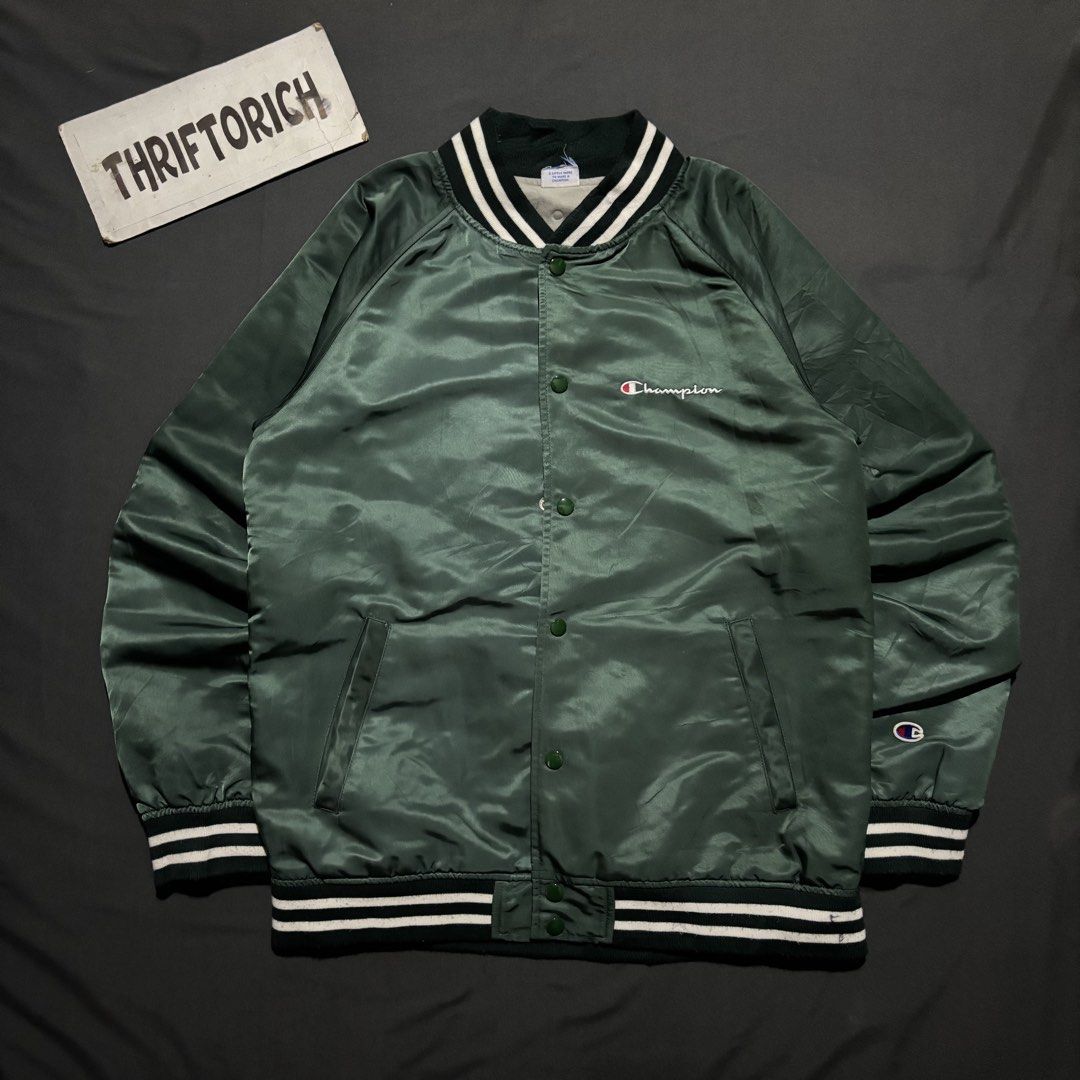 CHAMPION BOMBER JACKET (Category: Coats, Jackets and Outerwear) located in Taytay. Submitted by dwinsapparel (Listing ID 1470252728, Image 1). Description: CHAMPION BOMBER JACKET W-22 L- 27.5 EXCELLENT CONDITION NEED WASH CUT WASH TAGS.